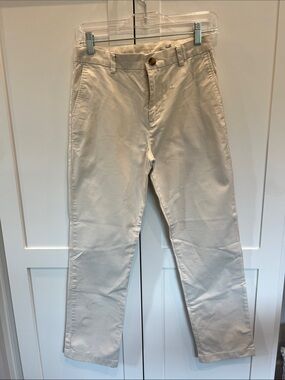 Vineyard Vines White Cotton Blend Pants with Whale Logo